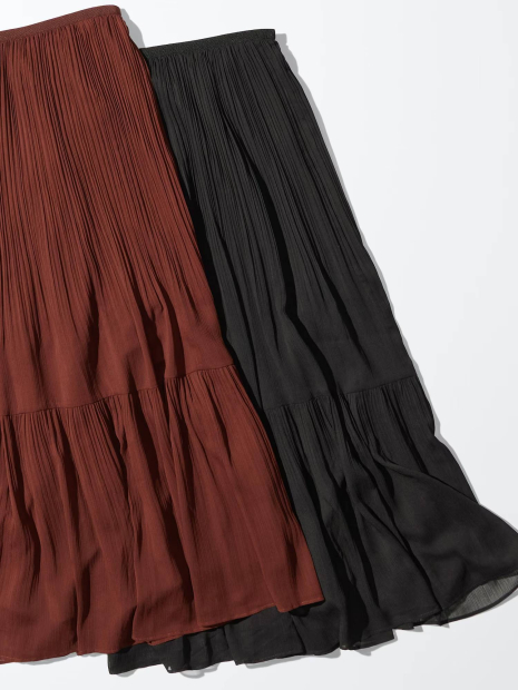 Многоярусная юбка из шифона UNIQLO 1159858297 (Коричневый L)