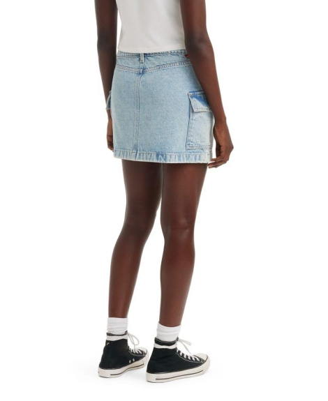 Женская джинсовая мини-юбка Levi's с карманами 1159858600 (Голубой 34)