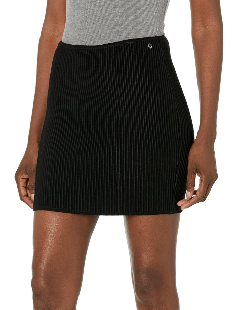 Женская мини-юбка в рубчик GUESS 1159861917 (Черный M)