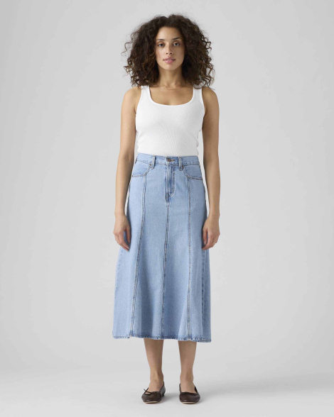 Джинсовая длинная юбка Levi's 1160265327 (Голубой 24)