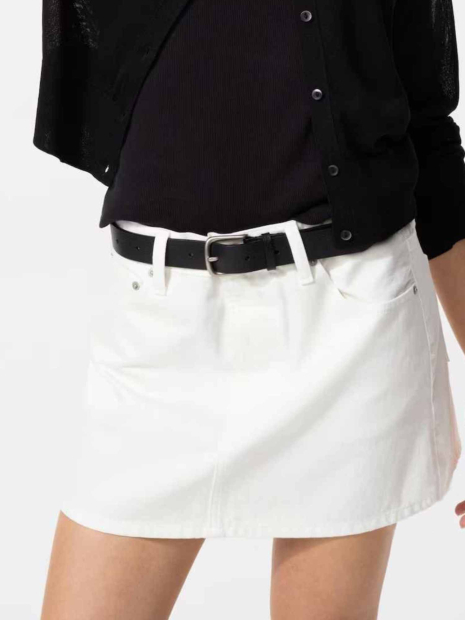Жіноча спідниця джинсова UNIQLO 1160348607 (Білий S)