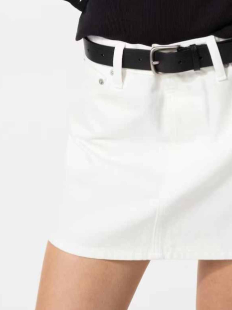 Жіноча спідниця джинсова UNIQLO 1160335750 (Білий L)