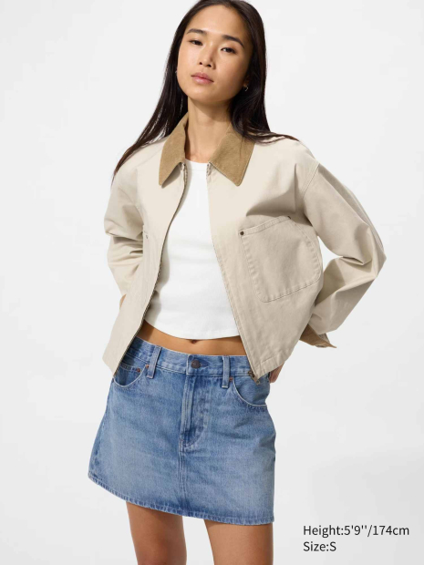 Жіноча спідниця джинсова UNIQLO 1160349903 (Блакитний S)