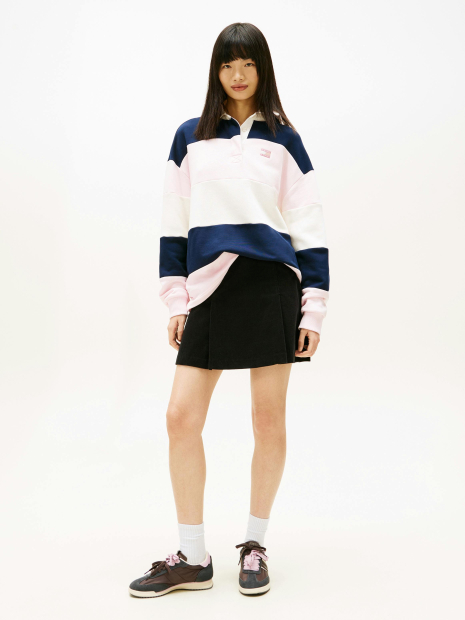 Плиссированная вельветовая мини-юбка Tommy Hilfiger 1160536242 (Черный XL)
