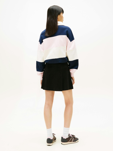 Плиссированная вельветовая мини-юбка Tommy Hilfiger 1160536242 (Черный XL)