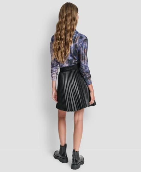 Женская плиссированная мини-юбка DKNY 1161285345 (Черный M)