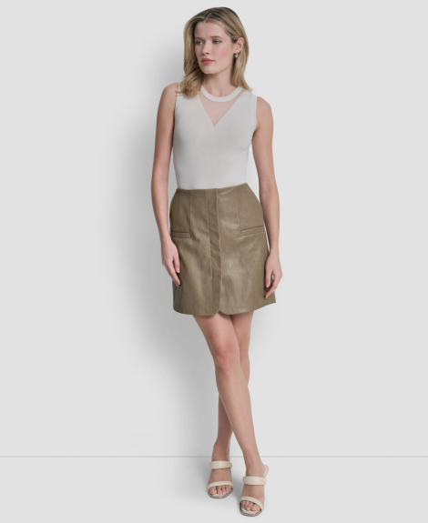 Женская мини-юбка DKNY 1161435087 (Бежевый 10)