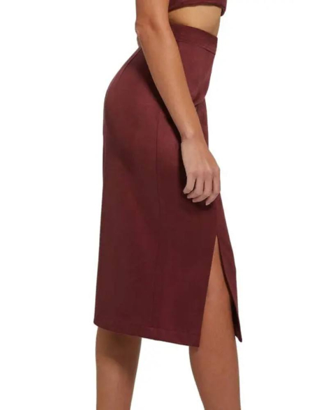 Женская юбка GUESS из экозамши 1162168271 (Бордовый M)