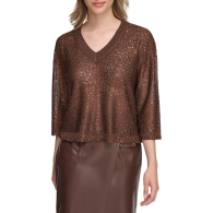 Жіноча спідниця з екошкіри Calvin Klein 1159831413 (Коричневий 16)