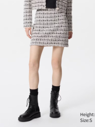 Жіноча міні-спідниця UNIQLO 1159833981 (Білий M)