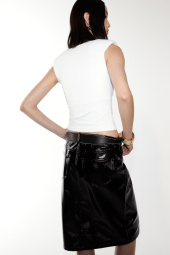 Юбка из экокожи H&M 1159841802 (Черный 4)