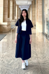Женская юбка UNIQLO миди 1159842807 (Синий S)
