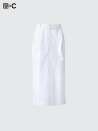 Женская юбка UNIQLO с поясом 1159842988 (Белый 25)