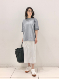 Женская юбка UNIQLO с поясом 1159842988 (Белый 25)