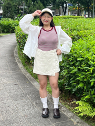 Жіноча спідниця-шорти UNIQLO з легкої джинсової тканини 1159843556 (Бежевий S)