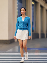 Жіноча спідниця-шорти UNIQLO з легкої джинсової тканини 1159843556 (Бежевий S)