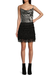 Женская юбка GUESS с бахромой 1159847057 (Черный XS)