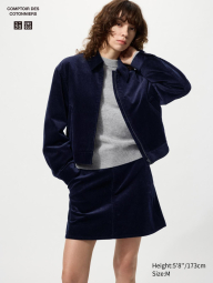 Женская вельветовая мини-юбка UNIQLO 1159851311 (Синий M)