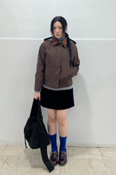 Женская вельветовая мини-юбка UNIQLO 1159850772 (Синий L)