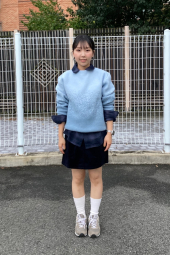 Женская вельветовая мини-юбка UNIQLO 1159850772 (Синий L)