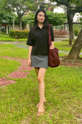 Юбка со вшитыми шортами UNIQLO в клетку 1159851466 (Серый L)