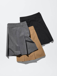 Складчатая юбка UNIQLO со вшитыми шортами 1159851485 (Коричневый L)