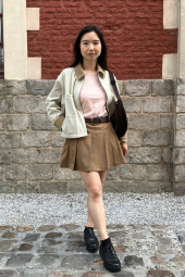 Складчатая юбка UNIQLO со вшитыми шортами 1159851485 (Коричневый L)