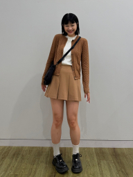 Складчатая юбка UNIQLO со вшитыми шортами 1159851485 (Коричневый L)