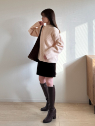 Женская вельветовая мини-юбка UNIQLO 1159851830 (Коричневый L)