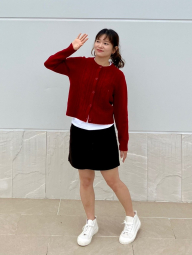 Женская вельветовая мини-юбка UNIQLO 1159851830 (Коричневый L)