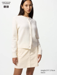 Женская вельветовая мини-юбка UNIQLO 1159852041 (Молочный M)