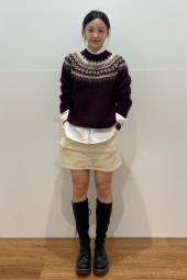 Женская вельветовая мини-юбка UNIQLO 1159854893 (Молочный L)