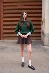 Юбка-шорты UNIQLO из смеси шерсти 1159855179 (Коричневый S)