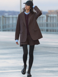 Юбка-шорты UNIQLO из смеси шерсти 1159855179 (Коричневый S)