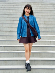 Юбка-шорты UNIQLO из смеси шерсти 1159855179 (Коричневый S)