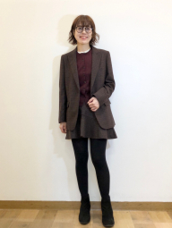 Юбка-шорты UNIQLO из смеси шерсти 1159855179 (Коричневый S)