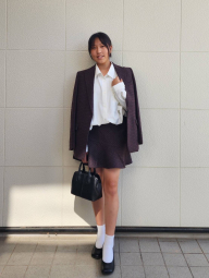 Юбка-шорты UNIQLO из смеси шерсти 1159855179 (Коричневый S)