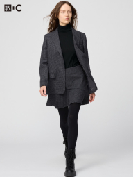 Юбка-шорты UNIQLO из смеси шерсти 1159857341 (Серый S)