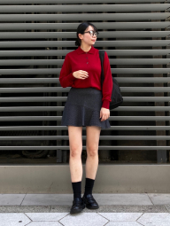 Спідниця-шорти UNIQLO із суміші вовни 1159857341 (Сірий S)