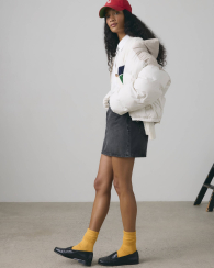 Джинсовая юбка Levi's мини 1159857385 (Серый 28)