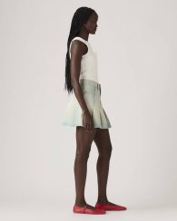 Плісована спідниця джинсова Levi's міні 1159857517 (Блакитний 33)