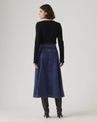 Женская джинсовая юбка-миди Levi's на пуговицах 1159857980 (Синий 27)