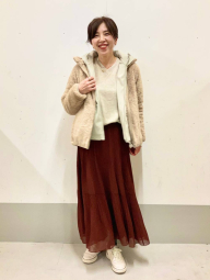 Многоярусная юбка из шифона UNIQLO 1159858297 (Коричневый L)