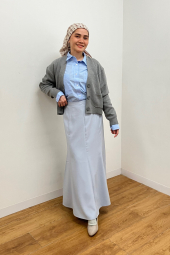 Макси-юбка UNIQLO русалка 1159864950 (Голубой S)