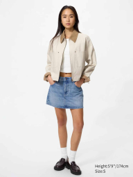 Жіноча спідниця джинсова UNIQLO 1160349903 (Блакитний S)