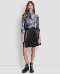 Женская плиссированная мини-юбка DKNY 1161285345 (Черный M)