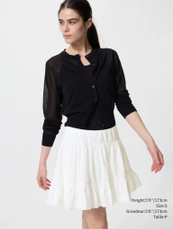 Мини-юбка из жатой ткани UNIQLO 1161547554 (Белый XXL)