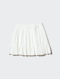 Мини-юбка из жатой ткани UNIQLO 1161547554 (Белый XXL)