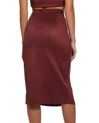 Женская юбка GUESS из экозамши 1162168271 (Бордовый M)