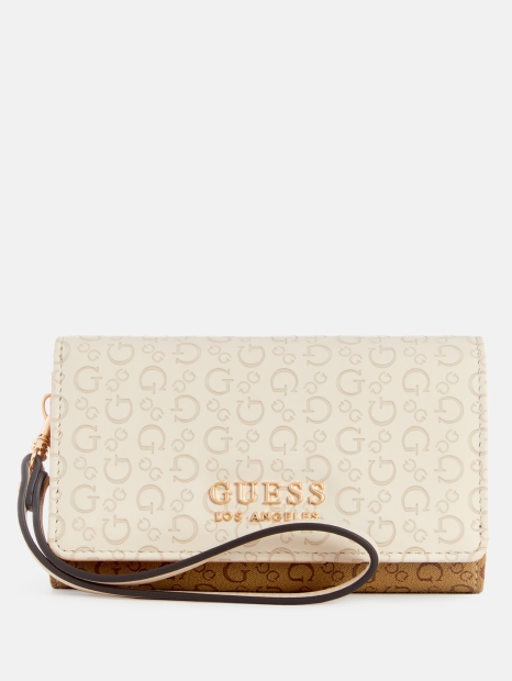 Женский кошелек Guess с логотипом 1159793322 (Бежевый, One size)